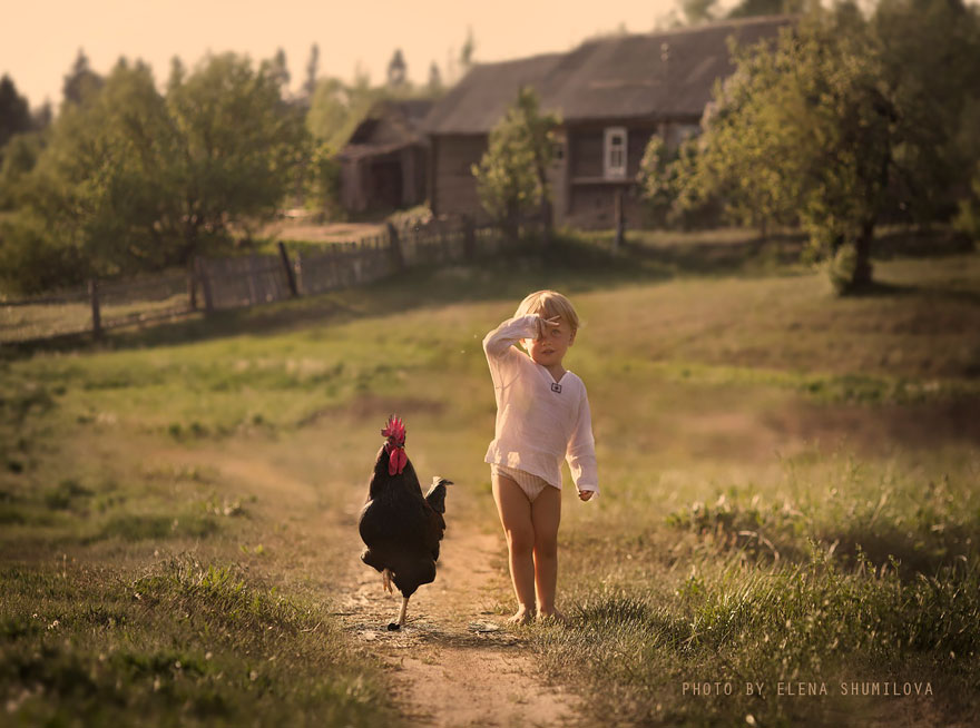 Những bức ảnh của Elena Shumilova đặc tả vẻ bình yên của cuộc sống làng quê.