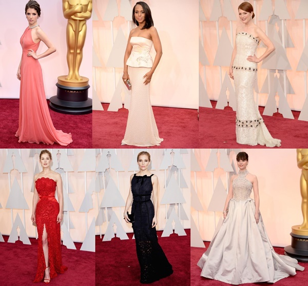 Dàn mỹ nữ Hollywood (từ trái sang phải): Anna Kendrick, Kerry Washington, Julianne Moore, Sienna Miller, Rosamund Pike, Felicity Jones