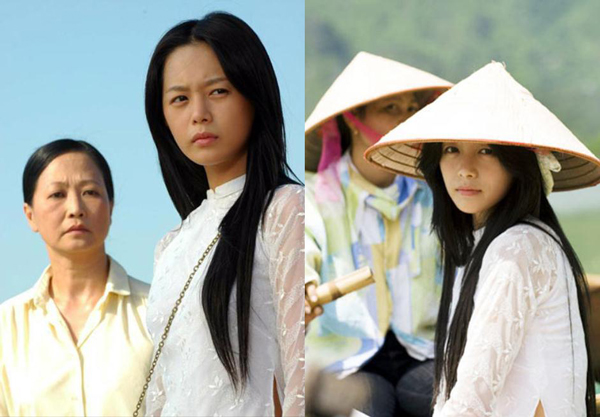 Người đẹp Hàn Quốc diện áo dài trong 'Cô dâu vàng'.