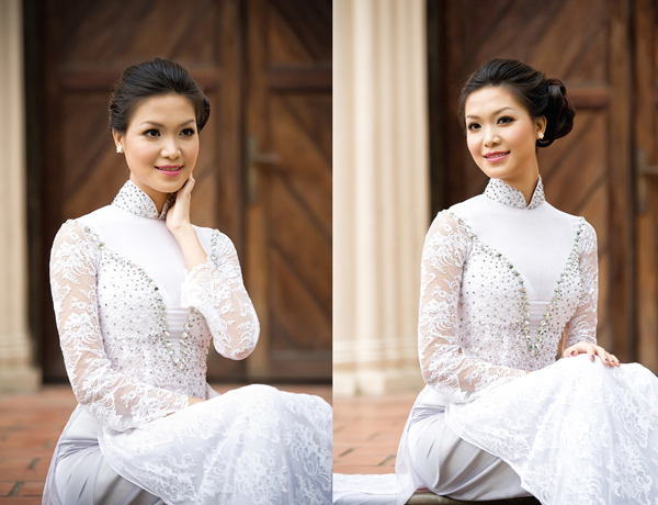 Hoa hậu Thùy Dung là một trong số những hoa hậu diện áo dài đẹp nhất.