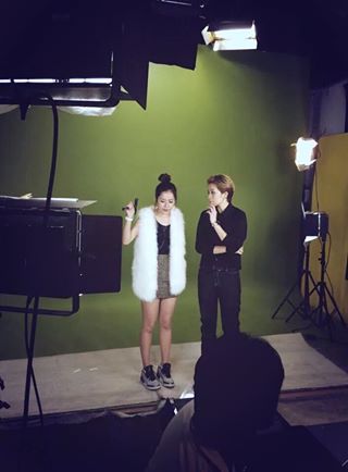 Chi Pu và Gile ghi hình cho tạp chí âm nhạc của Yan.