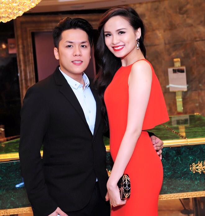 Vợ chồng hoa hậu Diễm Hương sành điệu dự event của Thu Minh tổ chức.