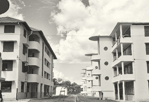 Khu đô thị trên đường Tiong Bahru năm 1950 còn rất trống trải