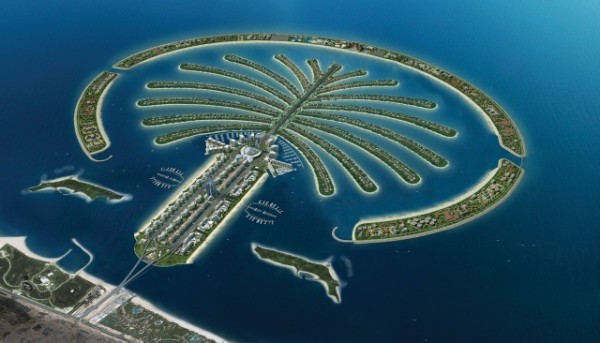 Hòn đảo nhân tạo lớn nhất thế giới: Dubai đã bỏ ra 12,3 tỷ đôla để xây dựng hòn đảo nhân tạo lớn nhất thế giới có dạng một cây cọ - đảo Palm Jumeirah. Hòn đảo này cũng đã trở thành một trong những biểu tượng nổi tiếng nhất về sự giàu có và tham vọng của Dubai.