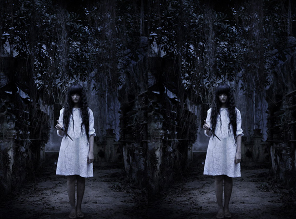 Yu Dương trong vai hồn ma của bộ phim 'lời nguyền huyết ngải'.