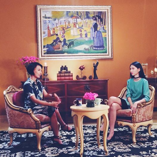 Người mẫu Thùy Dương 'bật mí' về buổi quay hình chương trình 'Chuyện đêm muộn' cùng với MC Thùy Minh.