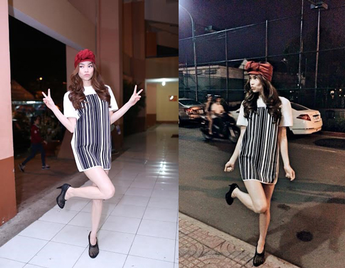 Hồ Ngọc Hà diện thời trang lạ tạo dáng xì tin như hotgirl