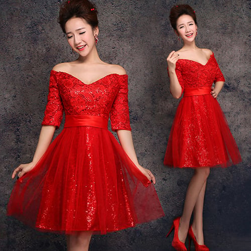 Năng động trẻ trung hơn với váy cưới đỏ ngắn.
