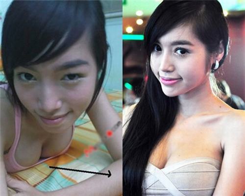 Hình ảnh trước và sau khi trang điểm của Elly Trần khiến nhiều người ngã ngửa.