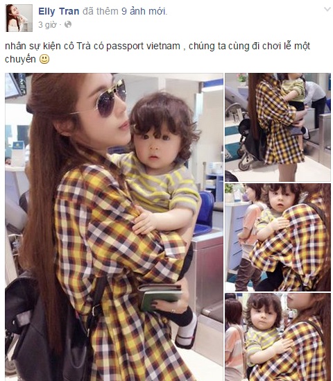 Những hình ảnh đáng yêu của hai mẹ con vừa được Elly Trần đăng tải lên trang cá nhân cách đây vài tiếng.