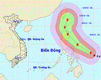 Cơn bão Noul sức gió 160 km/h đang tiến vào Biển Đông