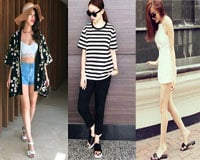 Sao Việt ra phố sanh chảnh với sandals đế bệt quai thô