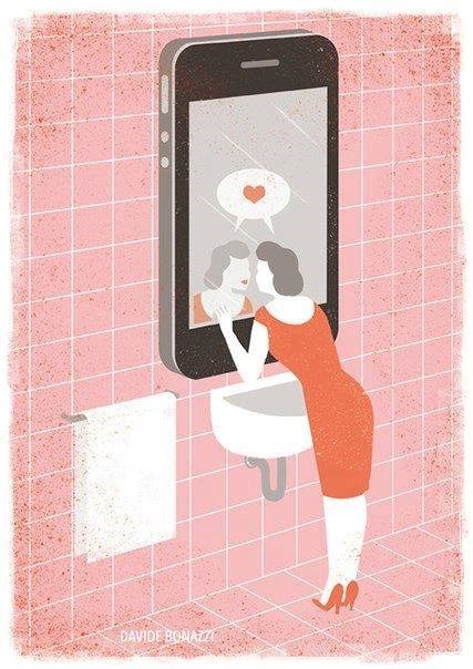 Chiếc smartphone giờ đây trở thành chiếc gương để chị em phụ nữ thấy mình trở nên xinh đẹp hơn khi soi vào.