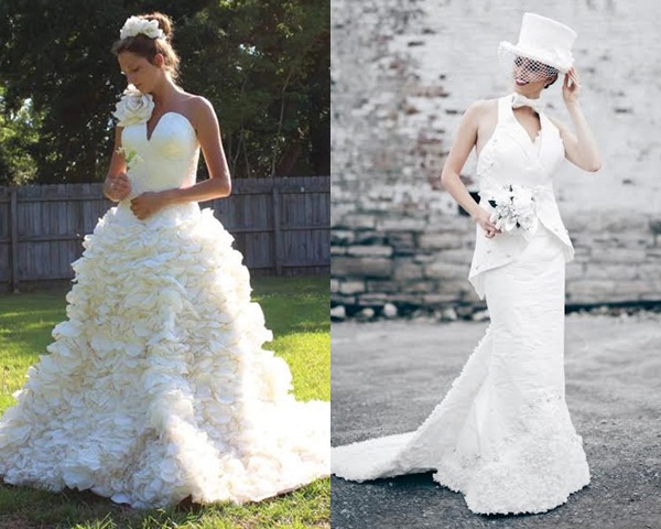 Những bộ váy cưới làm từ giấy vệ sinh  VnExpress Giải trí