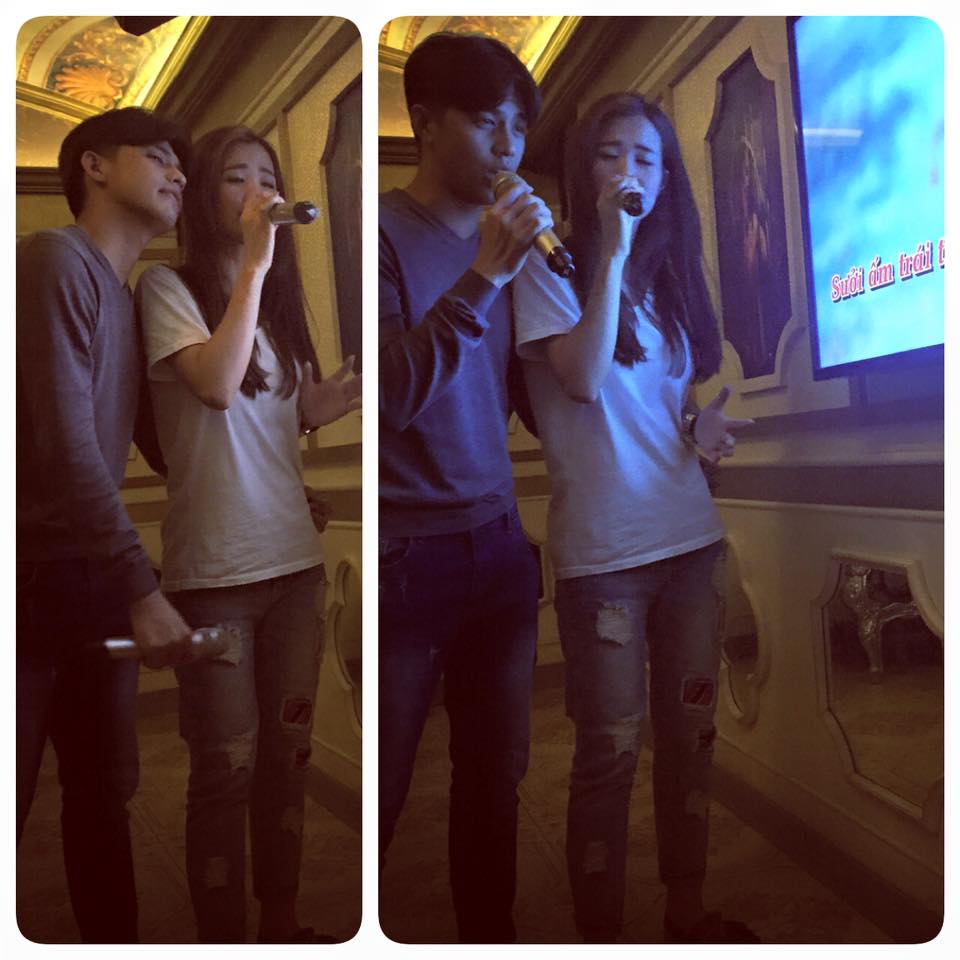 Một người bạn khoe ảnh Noo Phước Thịnh và Đông Nhi đi hát karaoke cùng bạn bè.