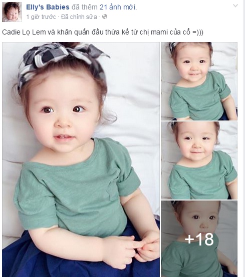 Elly Trần vừa đăng tải những hình ảnh đáng yêu của con gái lên trang cá nhân.
