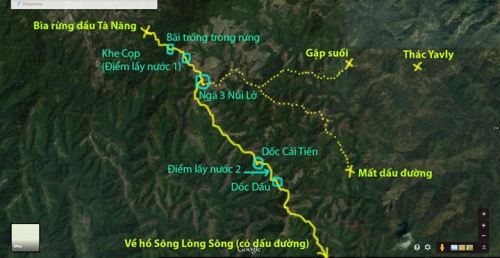 Cung đường Tà Năng - Phan Dũng đi qua 3 tỉnh Lâm Đồng, Ninh Thuận, Bình Thuận. Tổng hành trình cung đường là 55 km băng rừng, leo đèo, vượt suối.