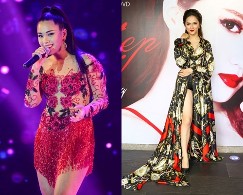 Hương Giang idol diện váy hở bạo,Phương Vy mặc đầm ren xuyên thấu