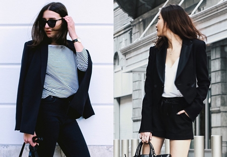 Áo blazer đen thanh lịch, hợp mọi dáng người