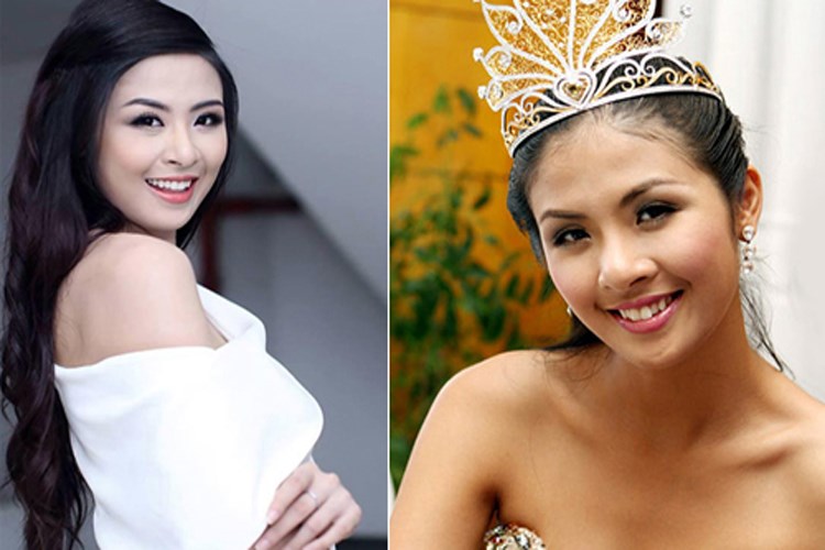 Hoa hậu Ngọc Hân cũng không nằm ngoài những người đẹp vướng nghi án thẩm mỹ.