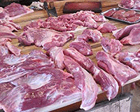 Phát hiện thịt lợn nhiễm khuẩn gây tiêu chảy ở Hà Nội và TP HCM