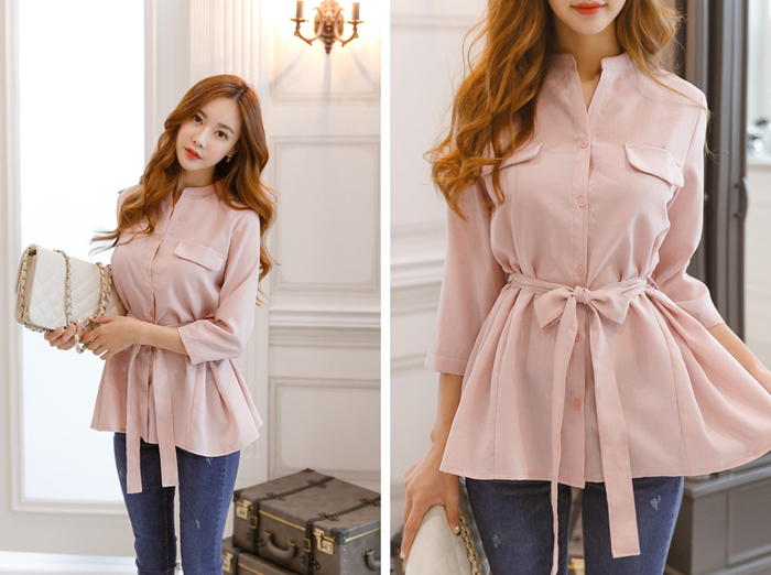 Áo sơ mi peplum với thiết kế cách điệu tinh tế giúp nhấn phần eo tạo cảm giác thon nhỏ, hơn nữ phần vạt áo xòe ra giúp che đi khuyết điểm vòng 3 giúp cơ thể cân đối hoàn hảo hơn.