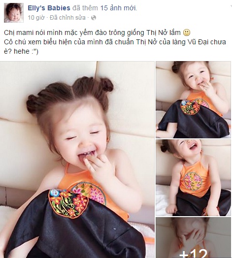 Trên trang cá nhân, Elly Trần vừa đăng tải loạt ảnh con gái.