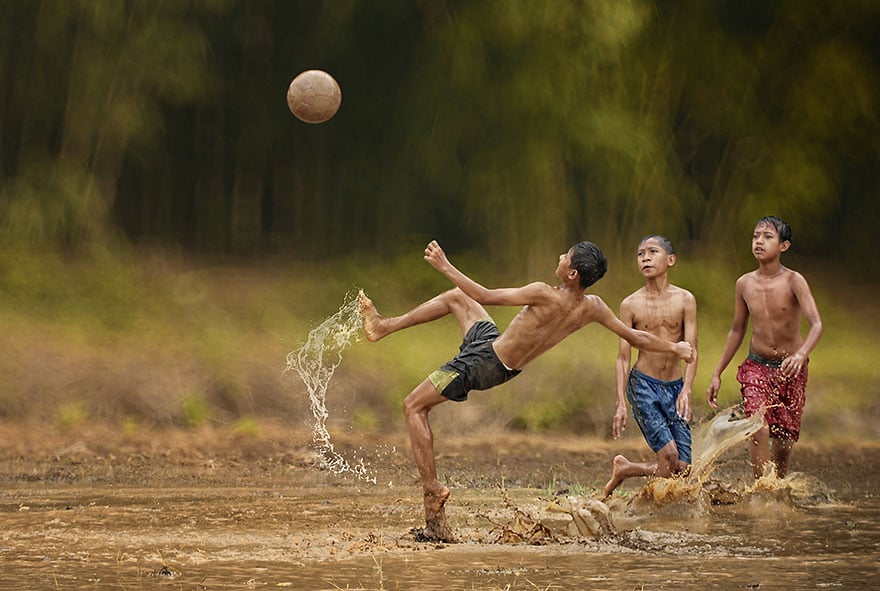 Một hình ảnh rất riêng của những vùng đất theo nền văn minh lúa nước.