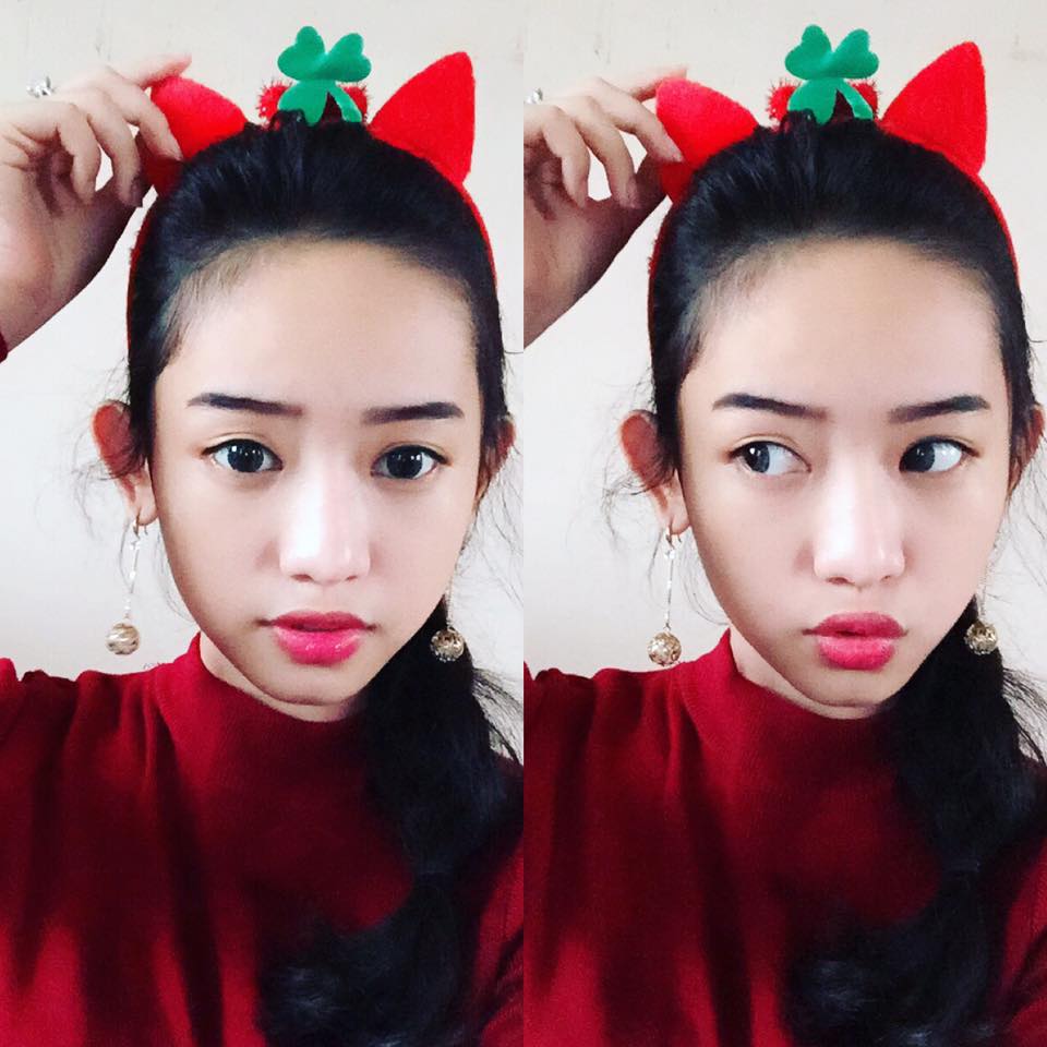 Nữ sinh 17 tuổi Thúy Vi nhắng nhít selfile với loạt ảnh mừng giáng sinh.
