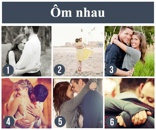 1. Ôm nhau: Đây là tư thế phổ biến nhất nhưng cũng vô cùng tình cảm và thân mật, chỉ cần siết chặt lấy cô nàng/anh chàng của mình trong vòng tay là bạn đã có một tấm ảnh tuyệt đẹp rồi.