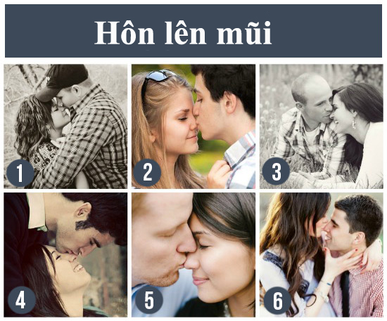 3. Hôn lên mũi: Nhẹ nhàng đặt một nụ hôn lên mũi người yêu của mình cũng là một cách tạo dáng rất đáng yêu và ngọt ngào.