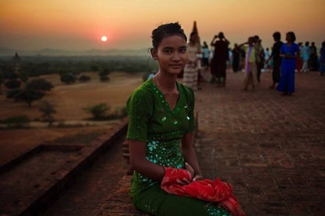 Vẻ tươi trẻ của người con gái Bagan, Myanmar