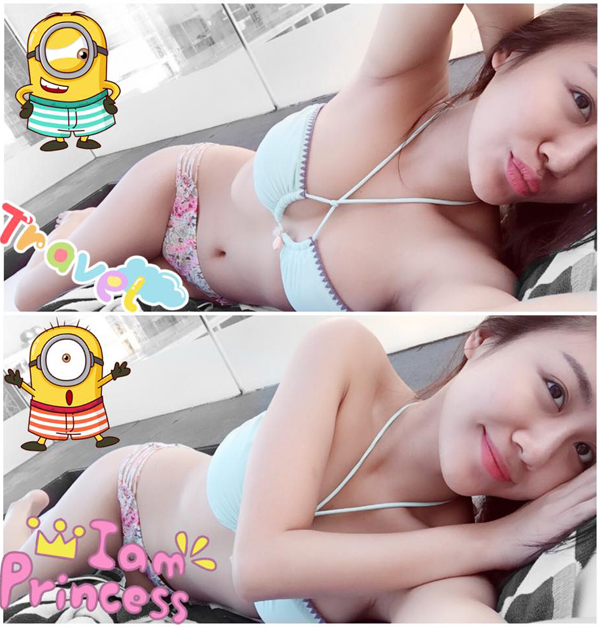 Văn Mai Hương khoe dáng nuột nà trong bộ bikini 2 mảnh cực sexy và rất nóng bỏng.