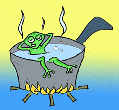 Câu chuyện về chú ếch trong nồi nước