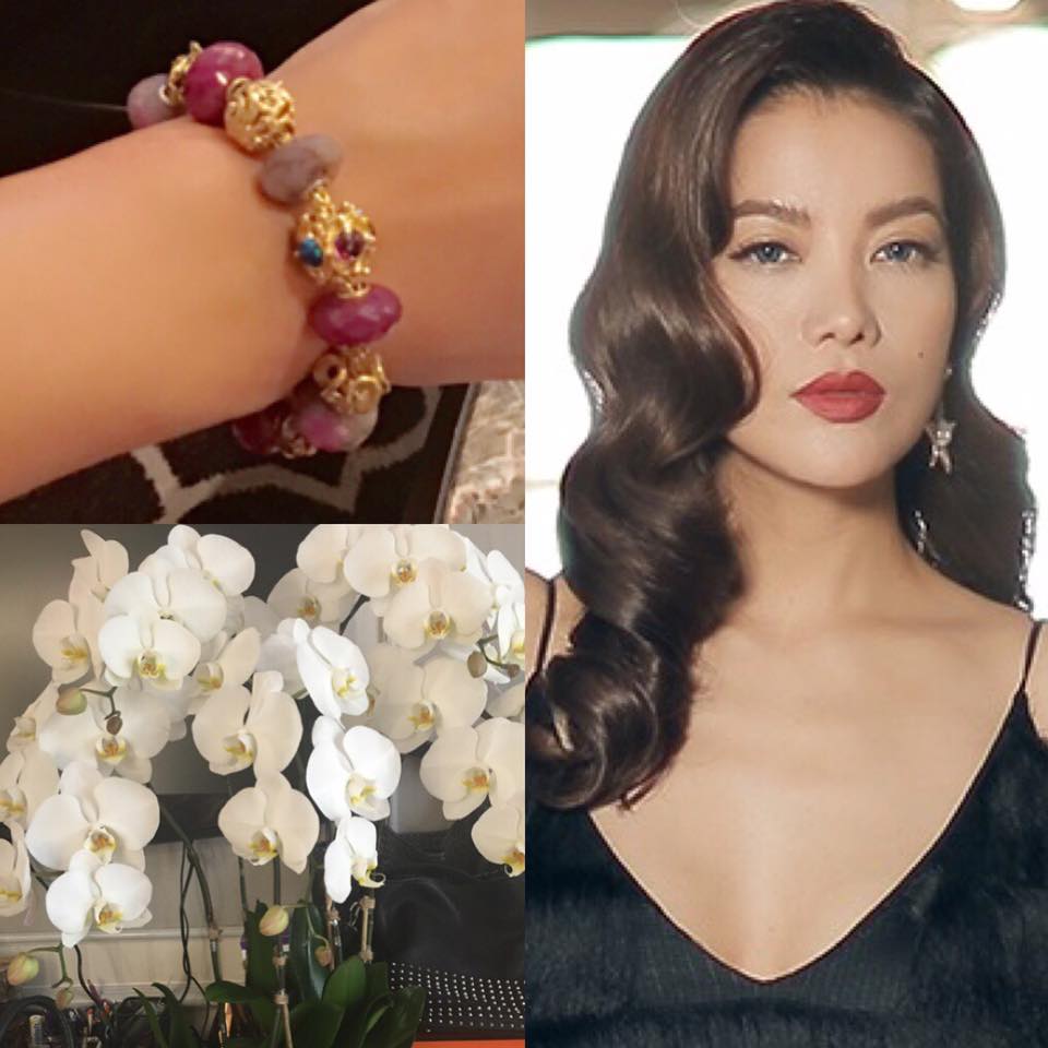 Trương Ngọc Ánh khoe quà 8/3 đặc biệt \'Quà 8/3 nên chọn Trollbeads hay hoa lan trắng mình iu nhất hay cả 2\'.