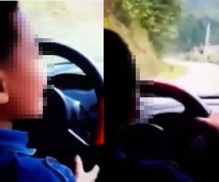 Xử phạt vụ bé trai 8 tuổi lái xe đường đèo ở Bắc Kạn