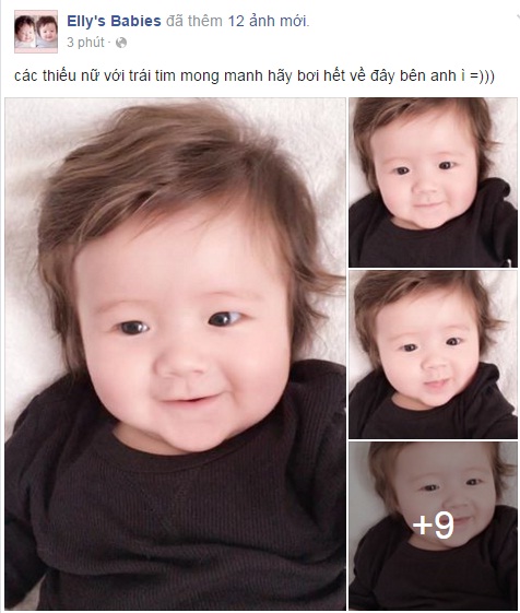 Elly Trần vừa đăng tải bộ ảnh mới nhất của con trai lên trang cá nhân.