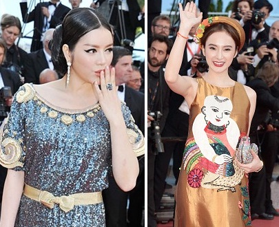 'Sốc' với nhan sắc của Lý Nhã Kỳ - Angela Phương Trinh tại Cannes