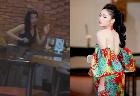 Sốc: Lộ clip Hoa hậu Kỳ Duyên hút thuốc lá nơi công cộng