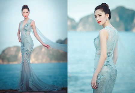 Hoa hậu Đặng Thu Thảo mong manh đẹp tựa nữ thần