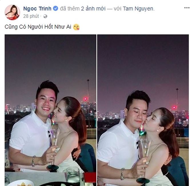 Ngọc Trinh bất ngờ đăng tải hình ảnh cô đón Valentine bên một người đàn ông lạ mặt kèm dòng trạng thái 