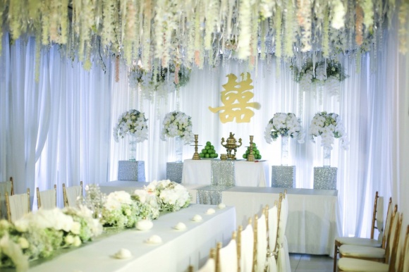 Không gian lễ đính hôn tại nhà riêng của Mai Hồ.