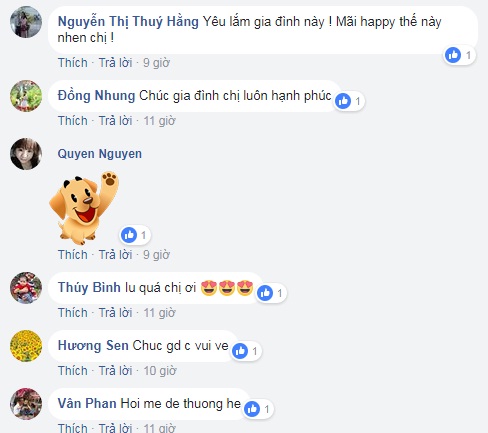 Nhiều người dành lời chúc hạnh phúc đến gia đình Bình Minh
