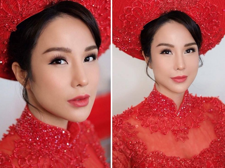 Hôm nay (05/05), nữ ca sĩ kiêm diễn viên Diệp Lâm Anh chính thức lên xe hoa về nhà chồng sau hơn 2 năm yêu nhau. Cô diện áo dài đỏ truyền thống, nở nụ cười rạng rỡ vô cùng xinh đẹp.  