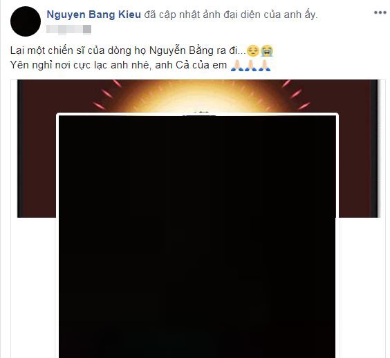 Ca sĩ Bằng Kiều vừa đổi avatar màu đen trên trang cá nhân của mình cùng lời chia sẻ, 