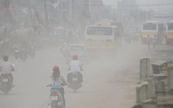 Ô nhiễm không khí ở Hà Nội đang ở mức báo động. Ảnh: Internet