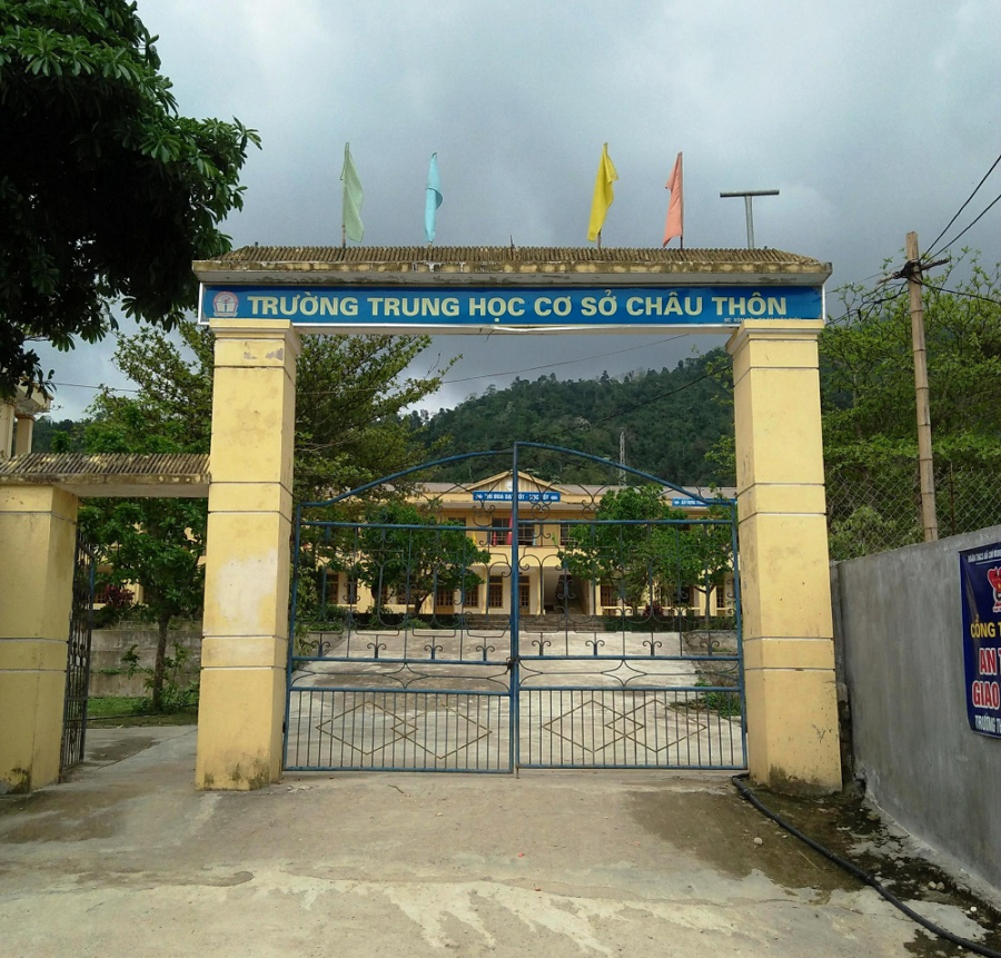 Trường THCS Châu Thôn, nơi nữ sinh lớp 7 theo học