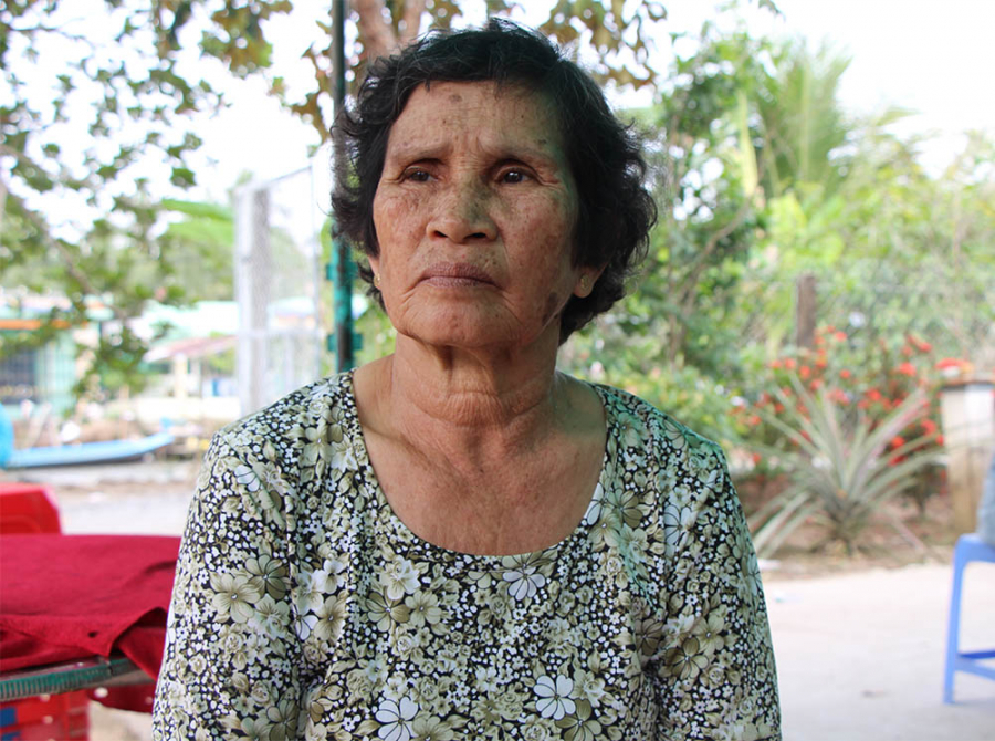 Bà Duyên, mẹ chị T., người bị sát hại tại quán massage ở Đà Nẵng (ảnh: Minh Anh)