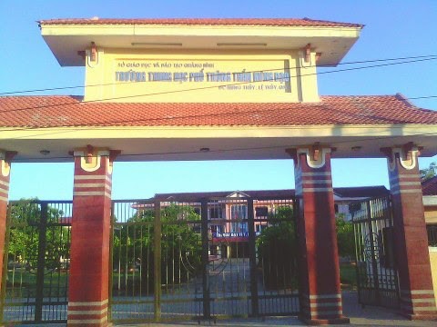 Trường THPT Trần Hưng Đạo, huyện Lệ Thủy, Quảng Bình - nơi xảy ra vụ việc đau lòng
