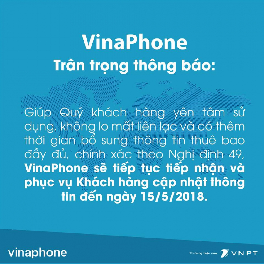 Thông báo VinaPhone đưa ra vào ngày 22/4